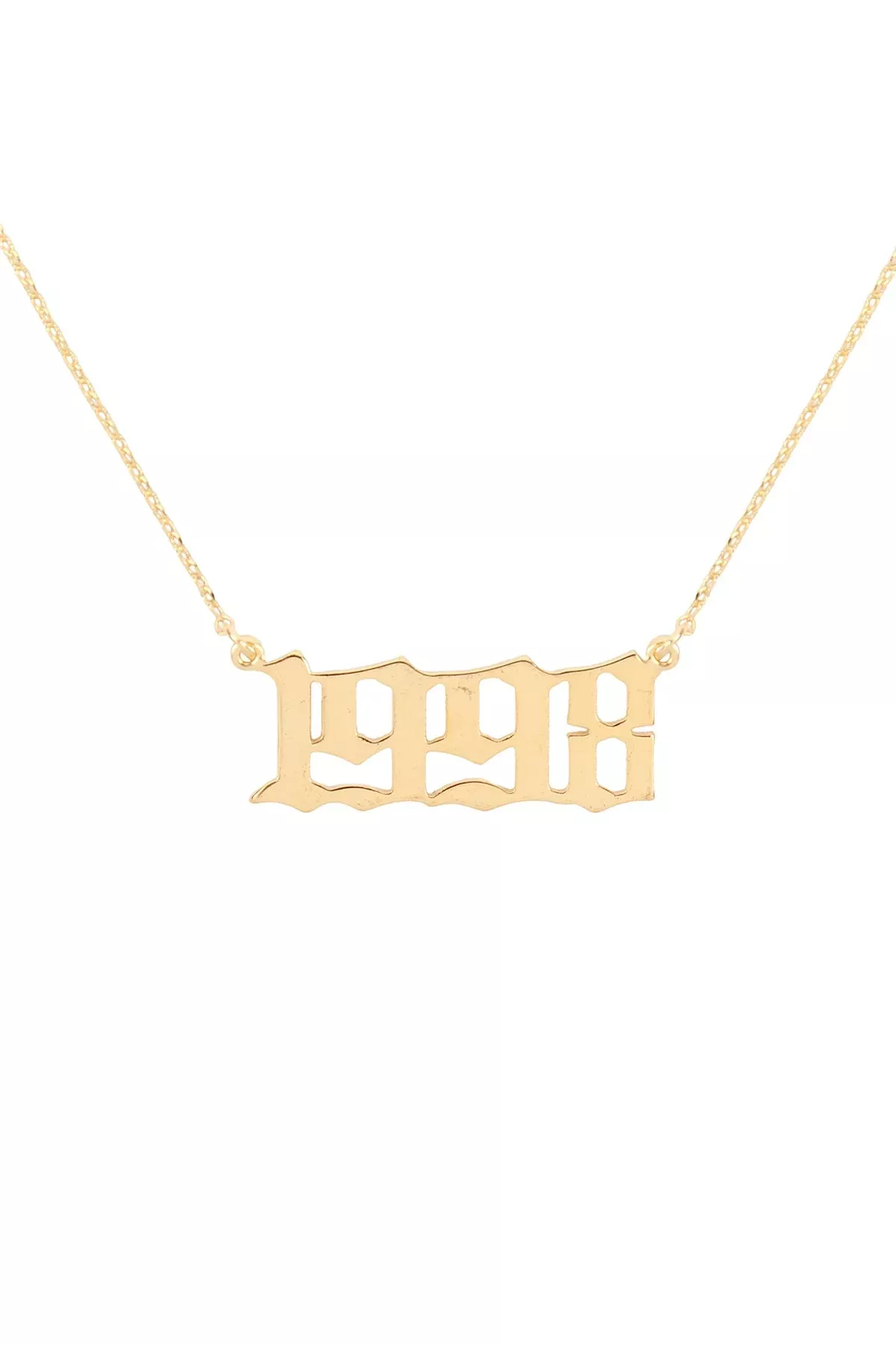 "1998" BIRTH YEAR PERSONALIZED NECKLACE