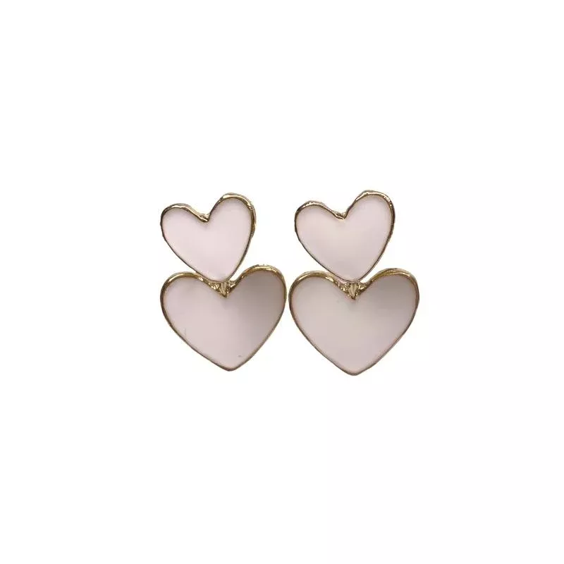 2-in-1 double the love heart earrings