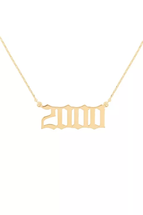 "2000" BIRTH YEAR PERSONALIZED NECKLACE