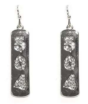 "504" Pave Crystal Earrings