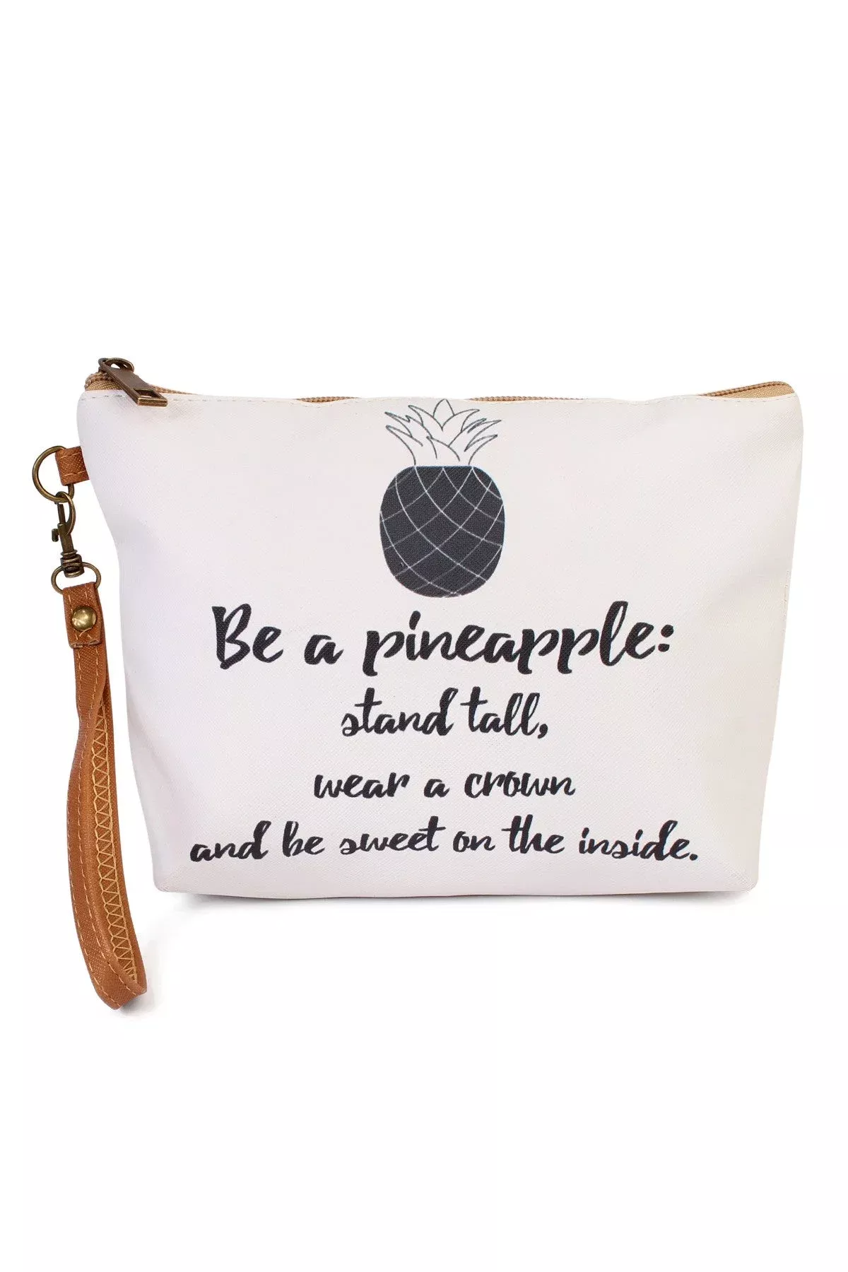 "BE A PINEAPPLE.." WRISTLET MAKEUP BAG/6PCS