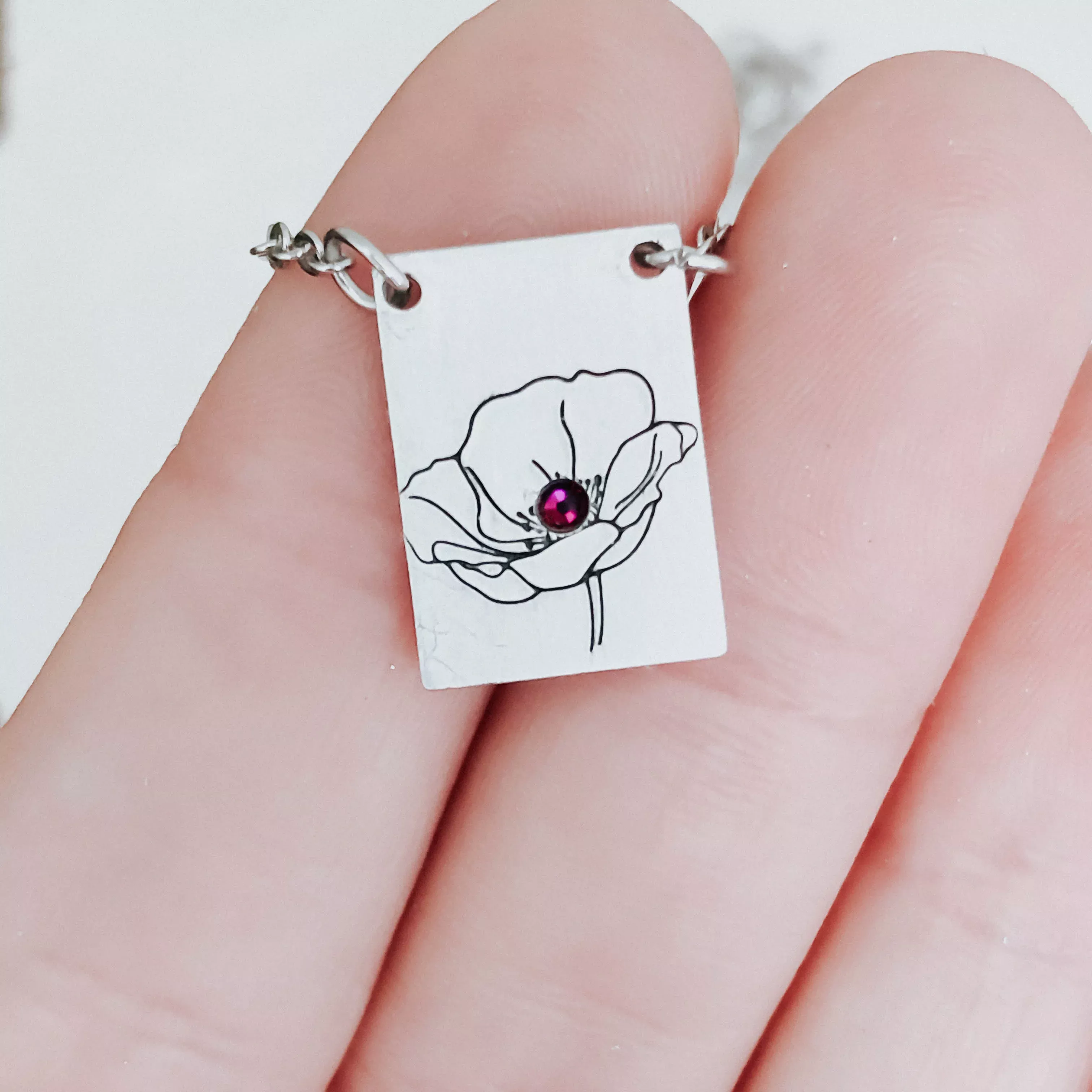 Floral Gemstone Necklace