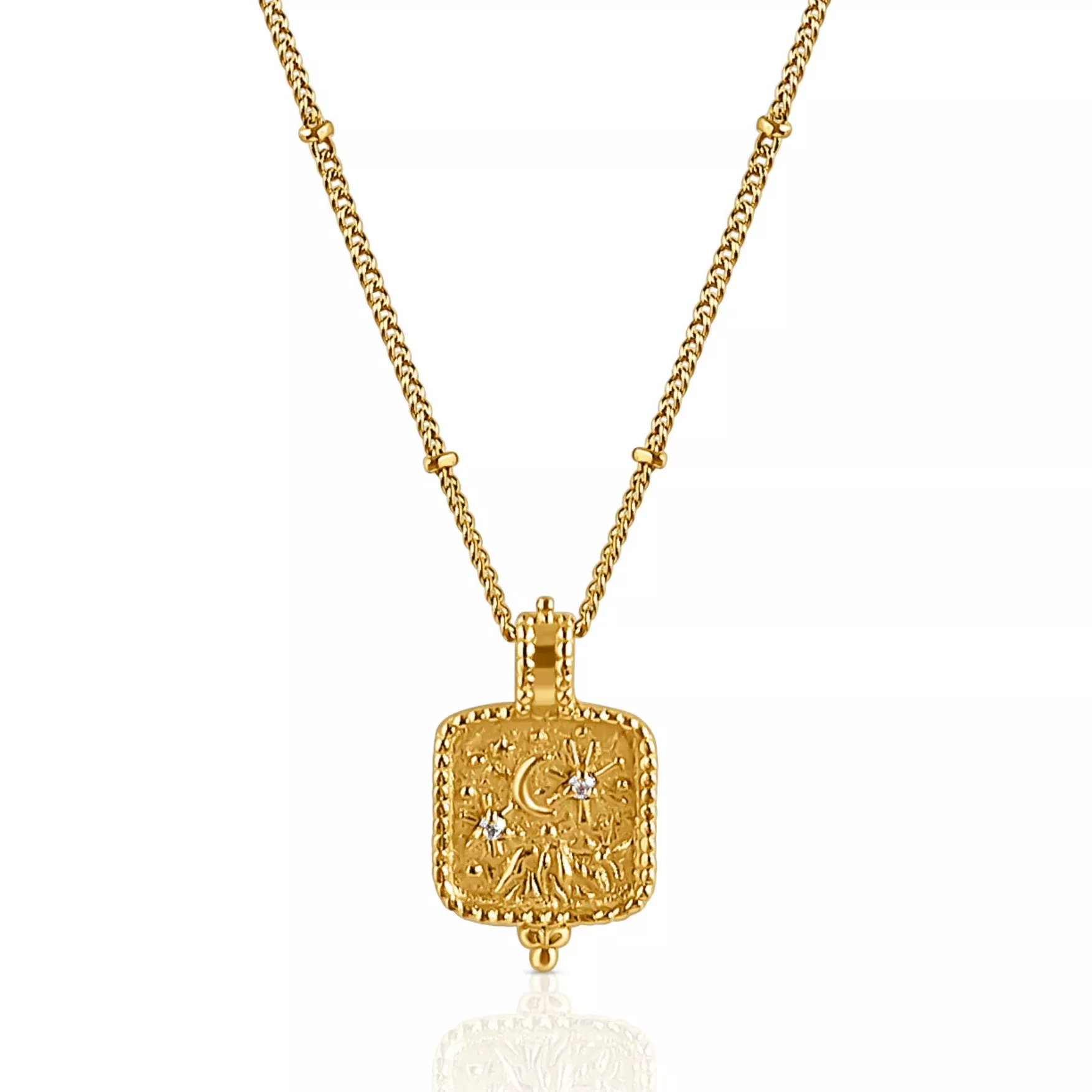 "I am Limitless" Gold Affirmation Night Sky Necklace