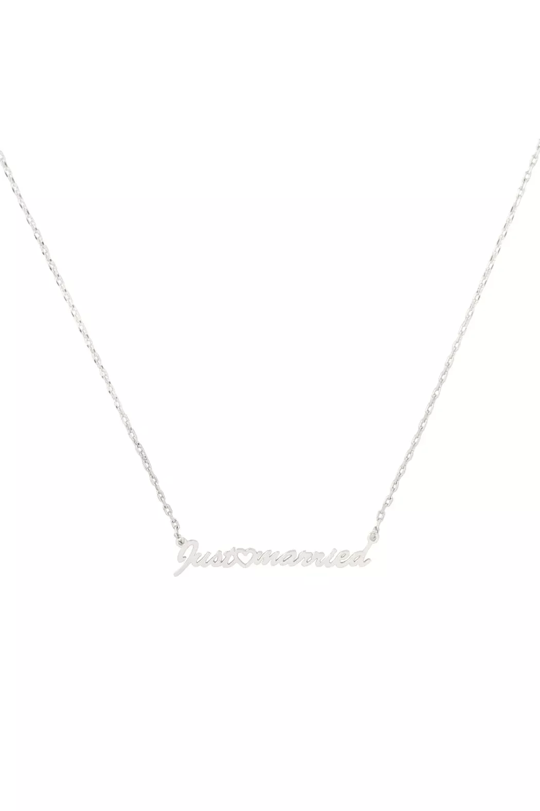 "JUST MARRIED" SCPRIT LETTER NECKLACE