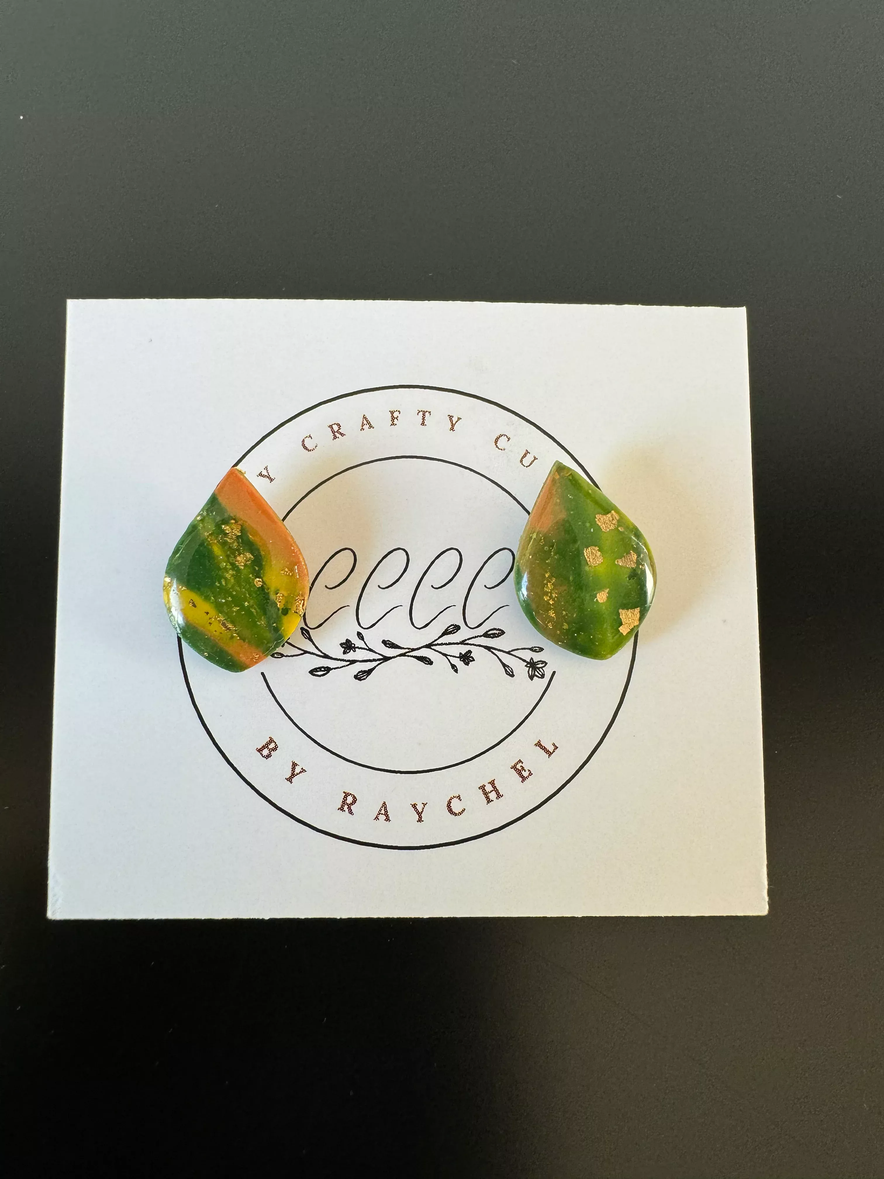 Mixed Veg Teardrop Studs-Small
