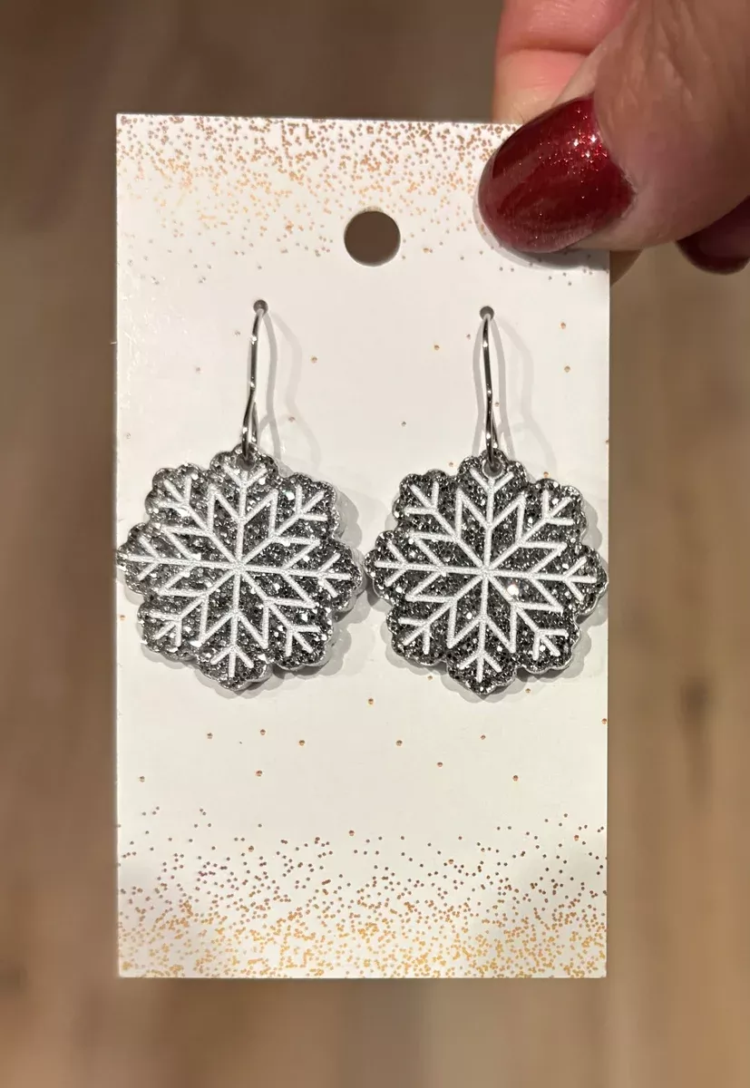 *New Snowflake Acrylic Sparkle Dangle