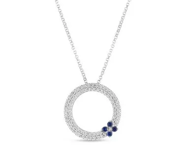 Roberto CoinLove in Verona Diamond and Sapphire Pendant