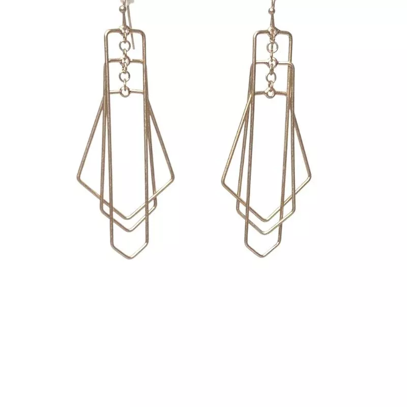 shapes overlay dangle earrings