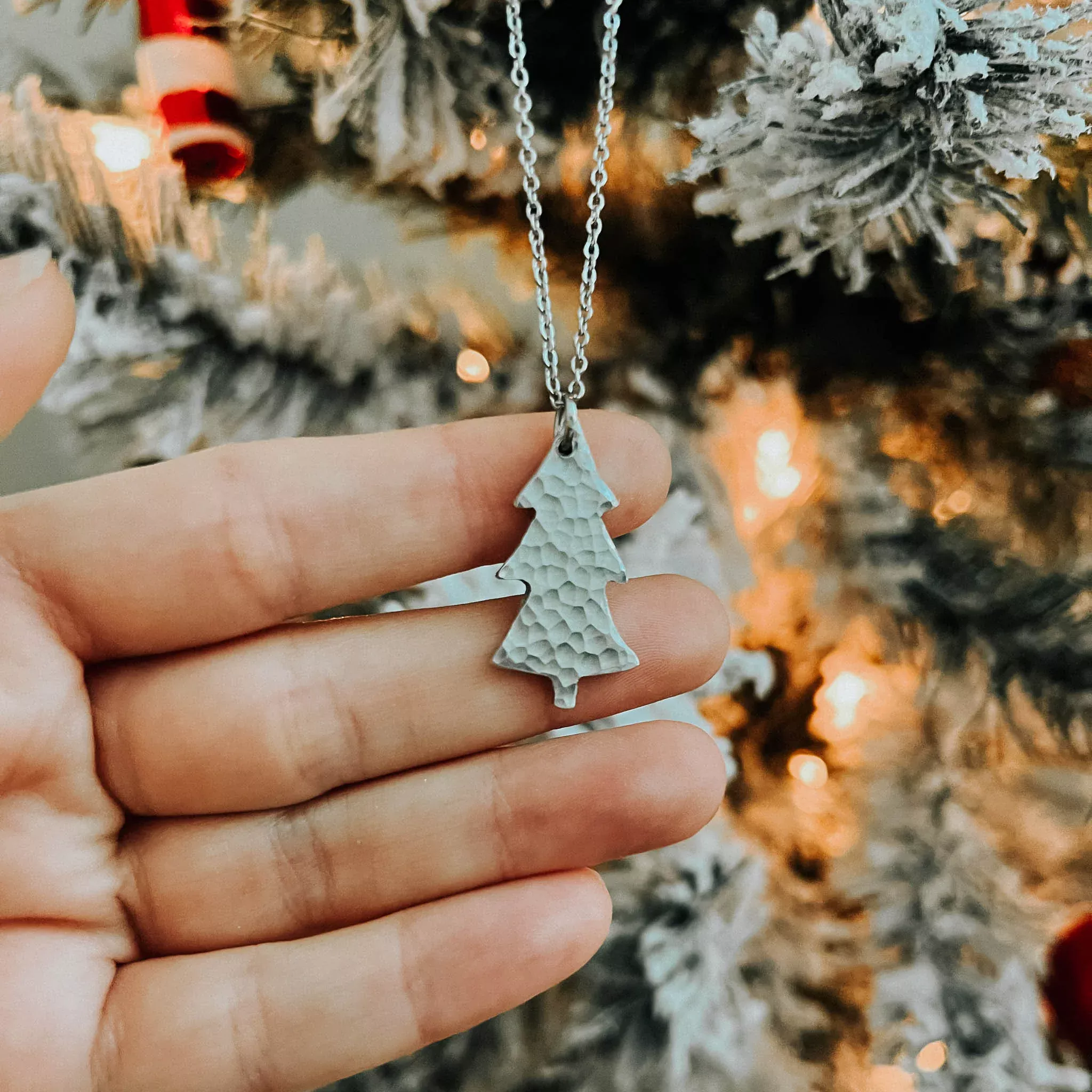 Textured Tree Necklace