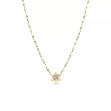 Zoe ChiccoPave Diamond Star Of David Necklace
