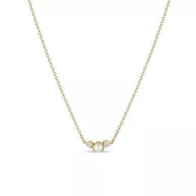 Zoe ChiccoPearl Diamond Necklace